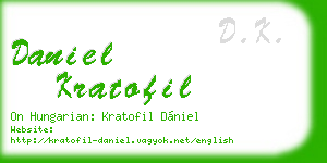 daniel kratofil business card